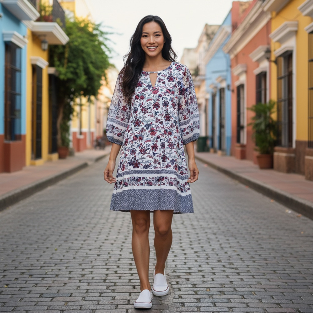 Anthropologie-Taylor Floral-Print Boho Dress Sz 6